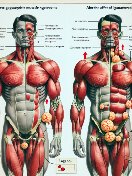 Effects of gonadotropin on muscle hypertrophy